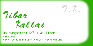 tibor kallai business card